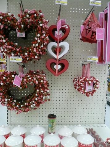 Target starts to display valentines decorations the day after winter break.