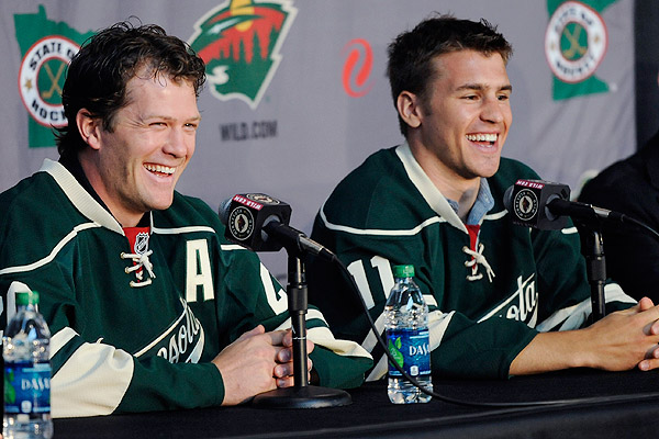 Free-agents Ryan Suter and Zach Parise signed with the Wild on July 9, 2012.