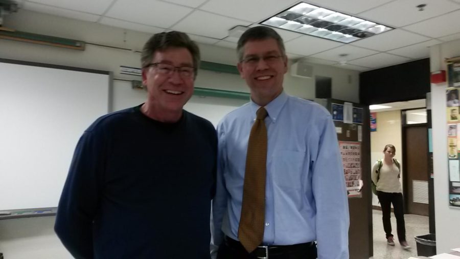 David Herring and Eric Paulsen after a meeting with political science students