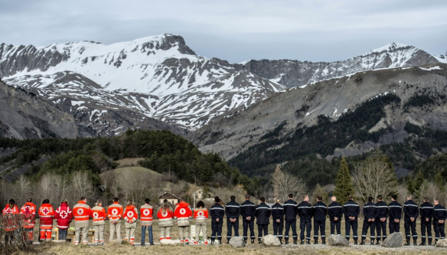 Workers gather at Germanwings crash memorial