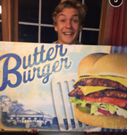Senior Ethan Kosek is a fan of the Butter Burger.