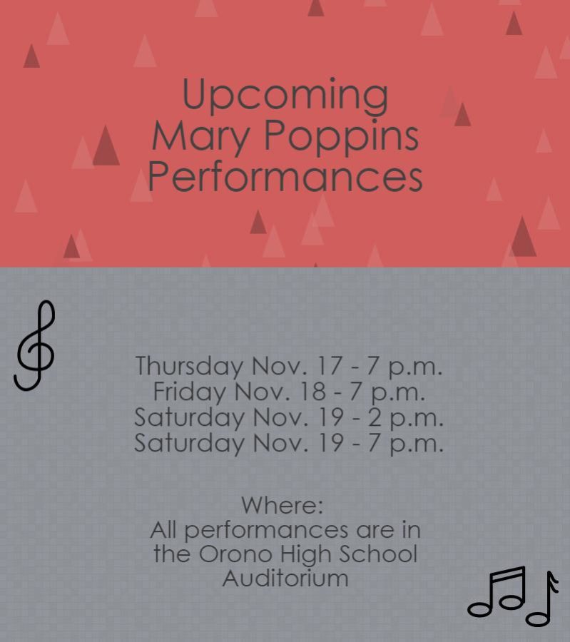 Upcoming Mary Poppins Performances at OHS. 