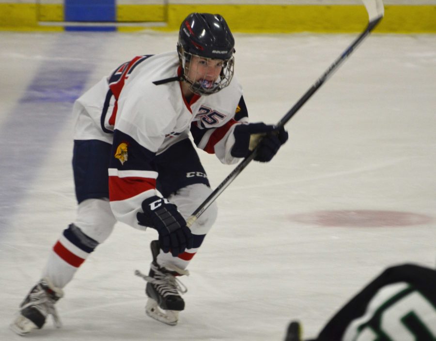 Claire Suchy playing for Orono Girl’s Hockey.