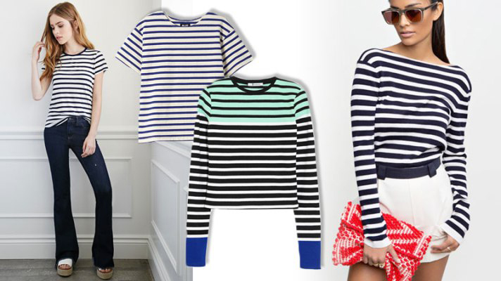 These simple striped shirts can complete any outfit. 