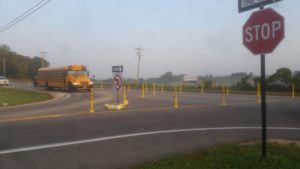 The intersection at County Rd 6 and Old Crystal Bay Road has changed, surprising some students at the beginning of the school year.