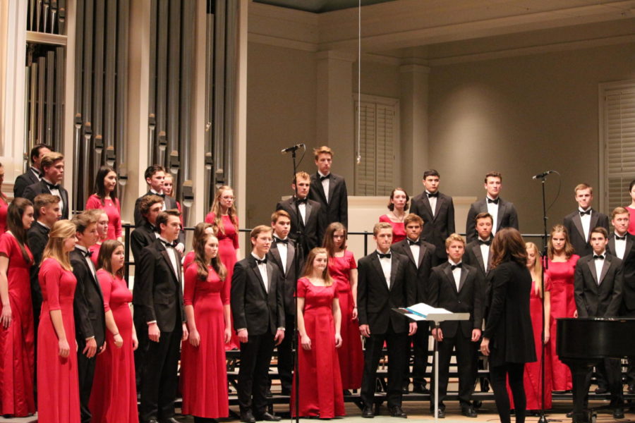 The Chamber Choir performs at their concert on Apr. 9, 2018.