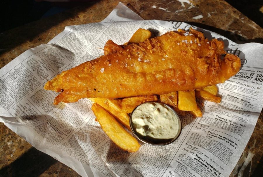 Fresh made fish and chips is served at the Local West End.
