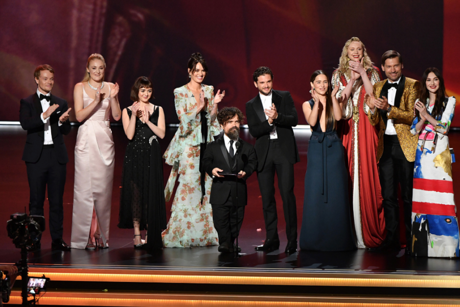 The+cast+of+Game+of+Thrones+appears+onstage+at+the+Emmys.