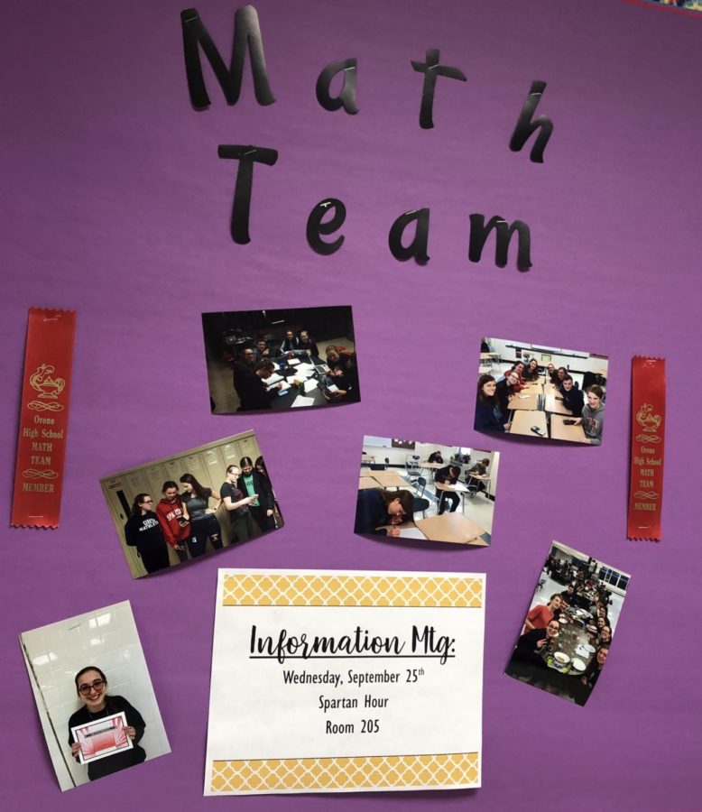 Oronos math team encourages players from all ages and backgrounds in math. 
