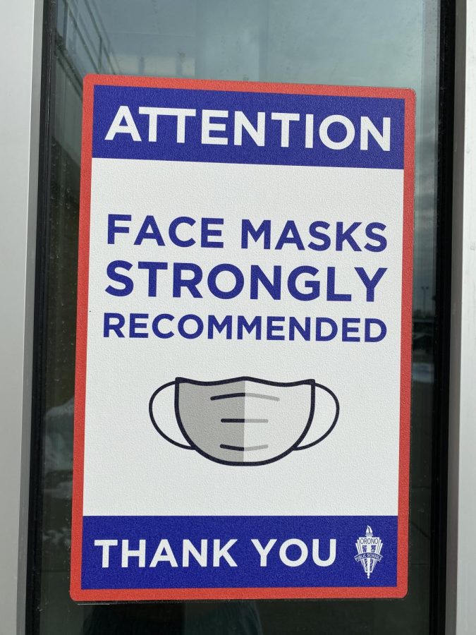Mask+mandate+lifted+for+Orono+High+School+students+and+staff.