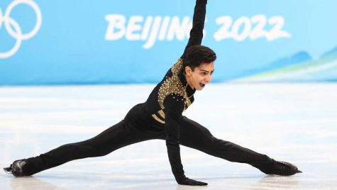 BEIJING, CHINA - FEBRUARY 8, 2022: Figure skater Donovan Carrillo of Mexico performs during the mens short program event at the 2022 Winter Olympic Games, at the Capital Indoor Stadium.