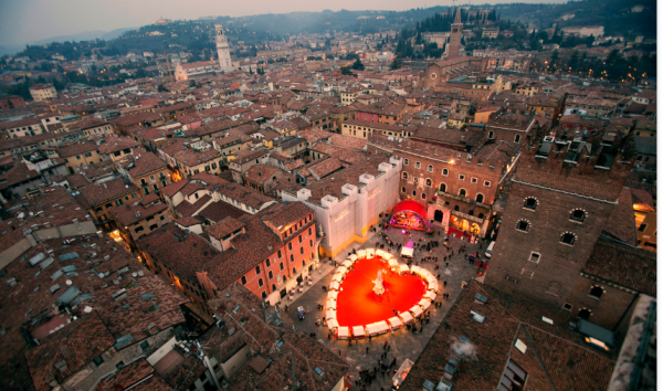 A Valentines Day celebration in Verona, Italy, the home of the star-crossed lovers Romeo and Juliet.