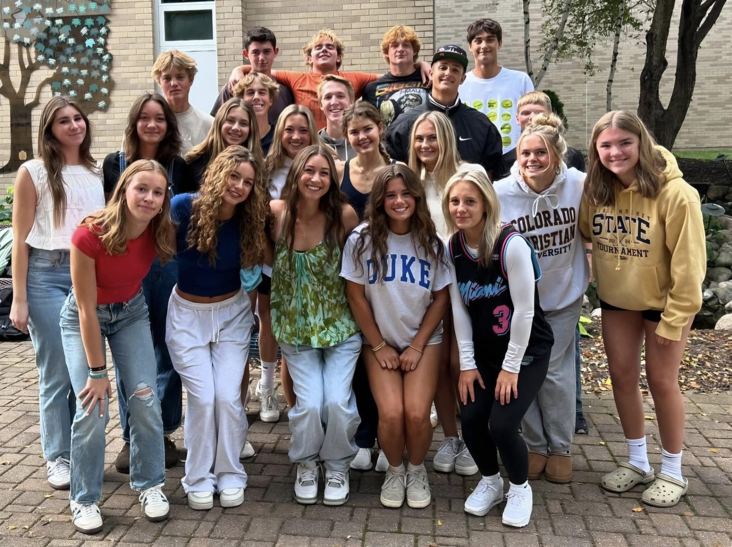 The 2024 OHS Homecoming Court poses for a photo in the plaza.