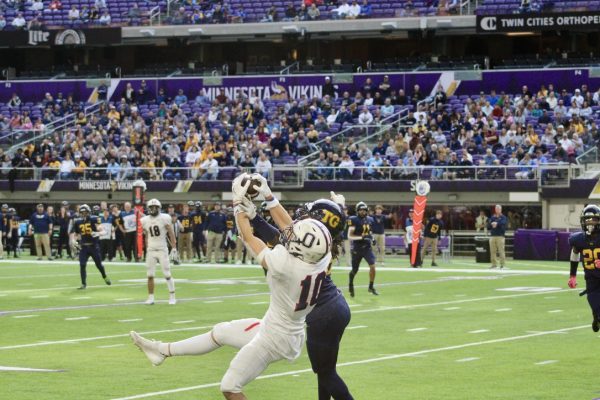 Parker Burckhardt catches the ball.