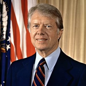 Presidential portrait of the 39th President Jimmy Carter.