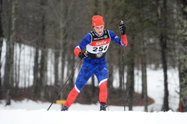 A person Nordic Skiing