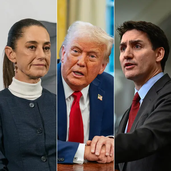 President Sheinbaum, President Trump, and Prime Minister Trudeau