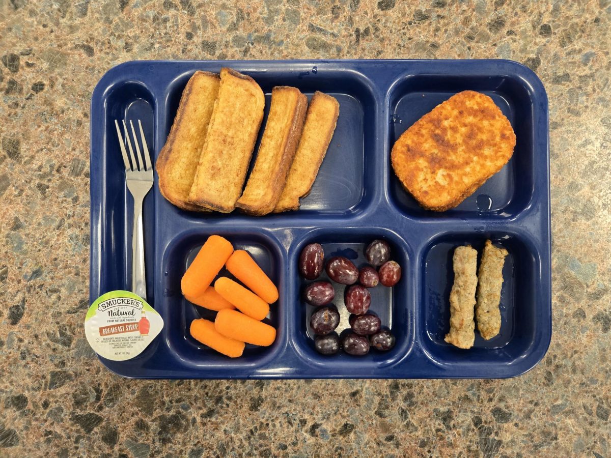French Toast Sticks, Sausage Links, and Hash Browns