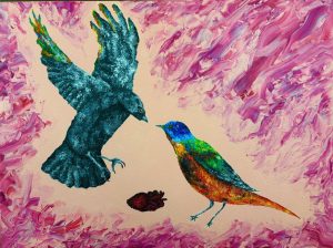 Acrylic. “Replacing what was Stolen”