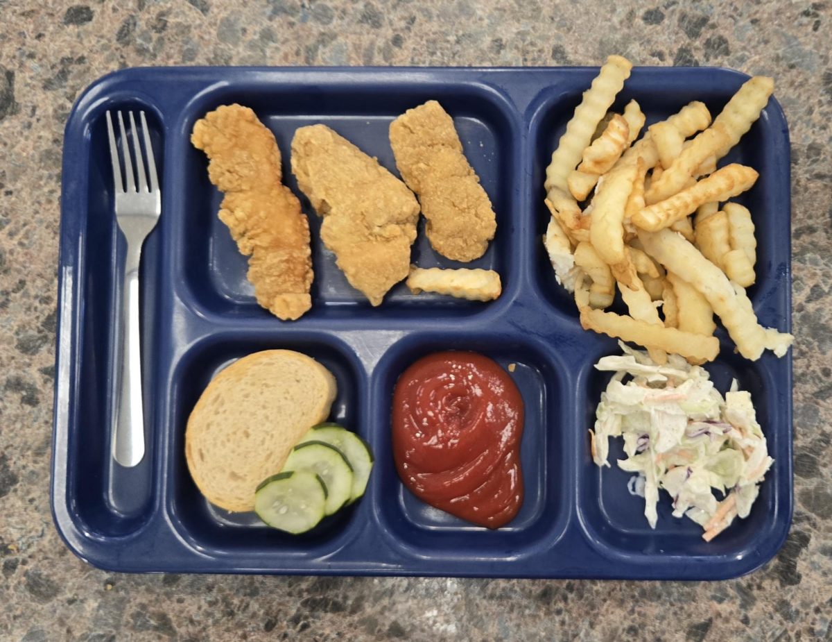 Chicken Tenders, Crinkle Cut French Fries, and Garlic Toast