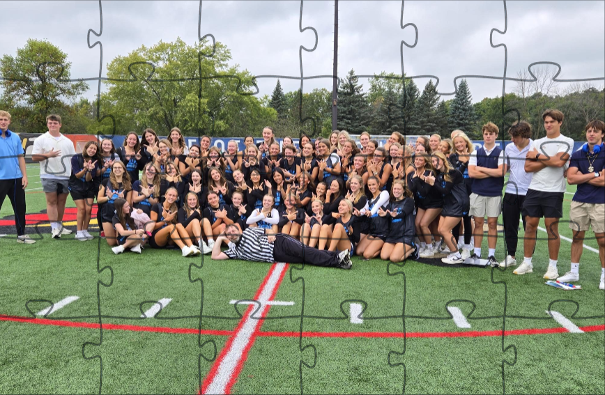 Seniors pose following their blowout victory over the juniors