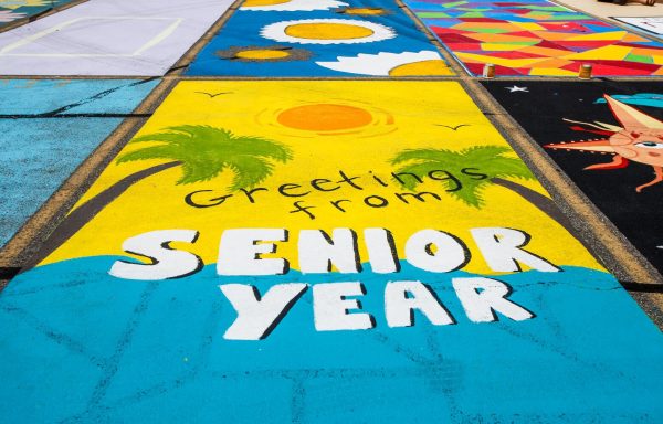 Example of a painted parking spot.
